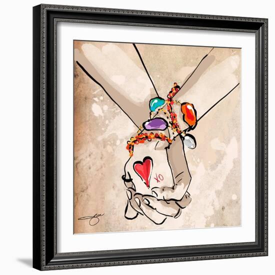 Holding Hands-Jodi Pedri-Framed Art Print