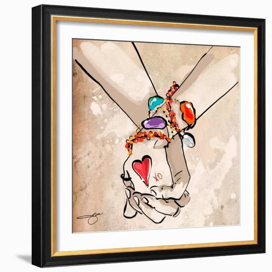 Holding Hands-Jodi Pedri-Framed Art Print