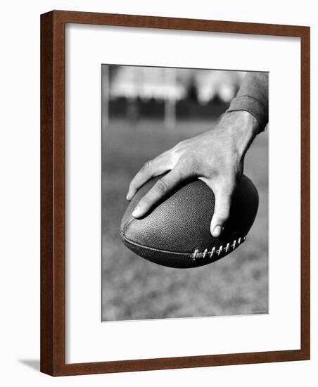 Holding the Football is Player Paul Dekker of Michigan State-Joe Scherschel-Framed Photographic Print