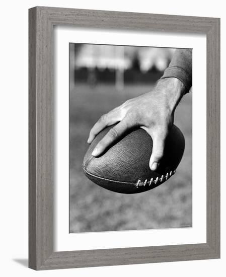 Holding the Football is Player Paul Dekker of Michigan State-Joe Scherschel-Framed Photographic Print