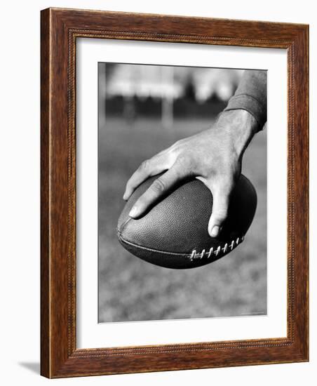 Holding the Football is Player Paul Dekker of Michigan State-Joe Scherschel-Framed Photographic Print