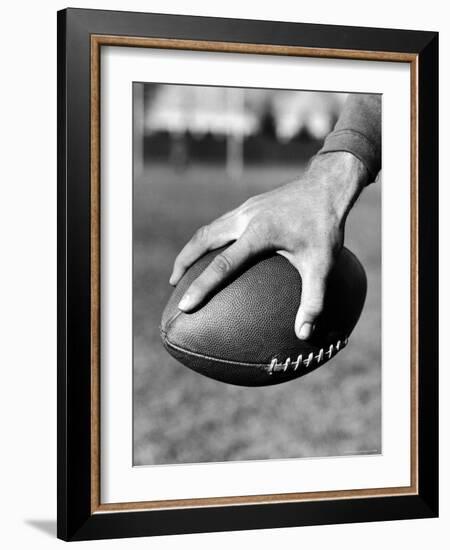 Holding the Football is Player Paul Dekker of Michigan State-Joe Scherschel-Framed Photographic Print