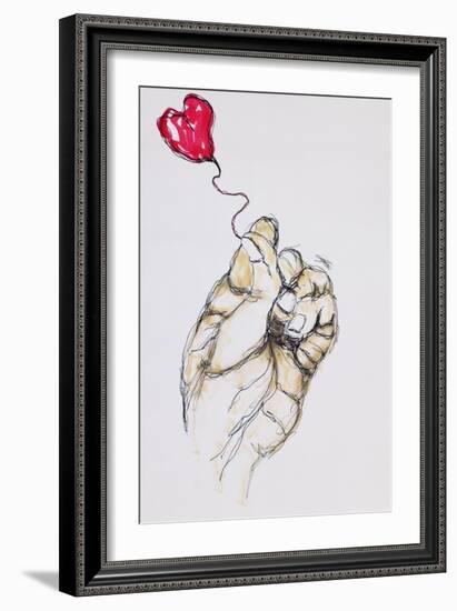 Holding You, 1996 (Pen & W/C on Paper)-Stevie Taylor-Framed Giclee Print