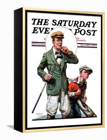 "Hole in One," Saturday Evening Post Cover, September 11, 1926-Lawrence Toney-Framed Premier Image Canvas