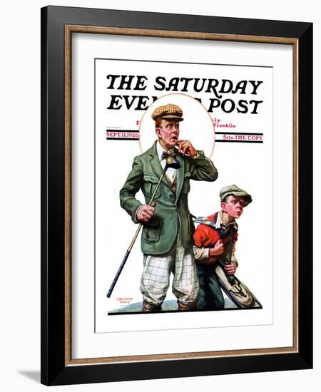 "Hole in One," Saturday Evening Post Cover, September 11, 1926-Lawrence Toney-Framed Giclee Print