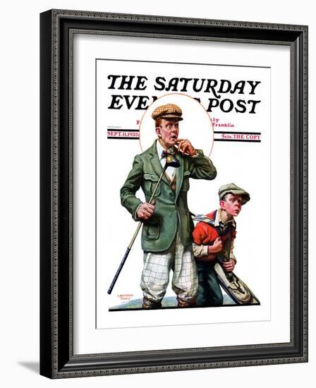 "Hole in One," Saturday Evening Post Cover, September 11, 1926-Lawrence Toney-Framed Giclee Print