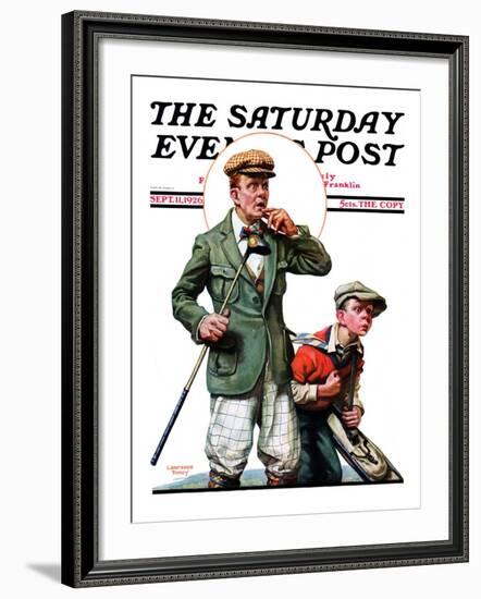 "Hole in One," Saturday Evening Post Cover, September 11, 1926-Lawrence Toney-Framed Giclee Print