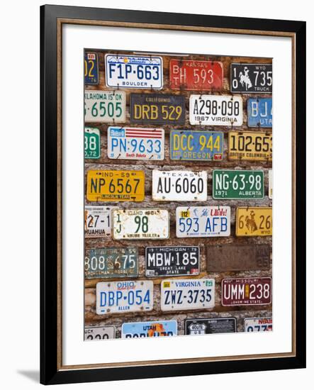 Hole in the Rock Tourist Shop With Old License Plates, Moab, Utah, USA-Walter Bibikow-Framed Photographic Print