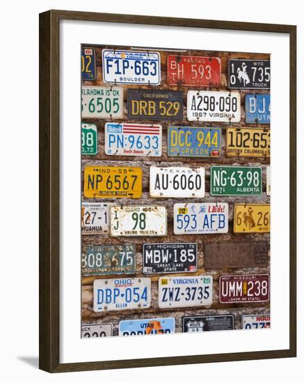 Hole in the Rock Tourist Shop With Old License Plates, Moab, Utah, USA-Walter Bibikow-Framed Photographic Print