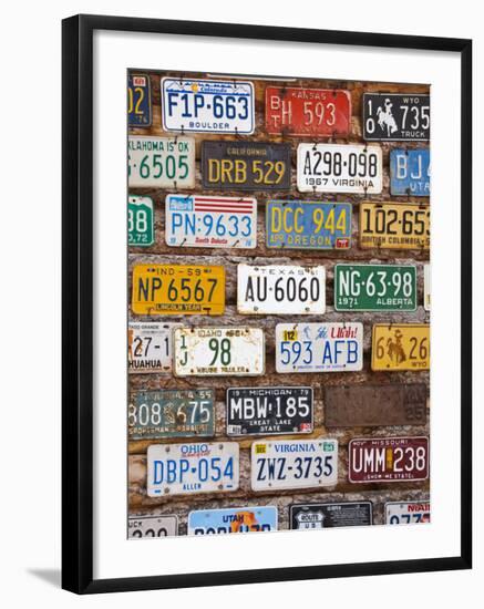 Hole in the Rock Tourist Shop With Old License Plates, Moab, Utah, USA-Walter Bibikow-Framed Photographic Print