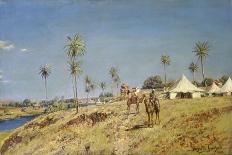 Bedouins riding camels. 1894-Holger H Jerichau-Mounted Giclee Print