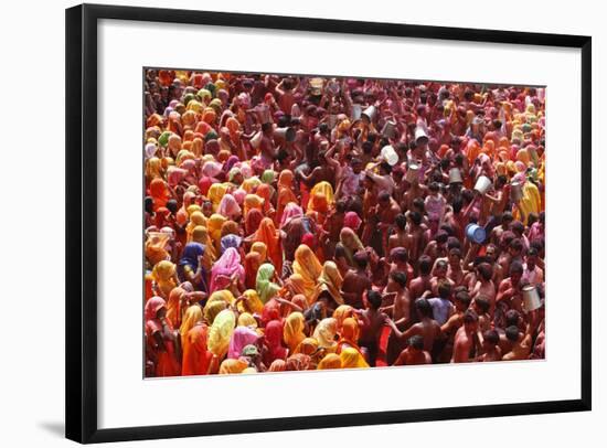 Holi Celebration in Dauji Temple, Dauji, Uttar Pradesh, India, Asia-Godong-Framed Photographic Print