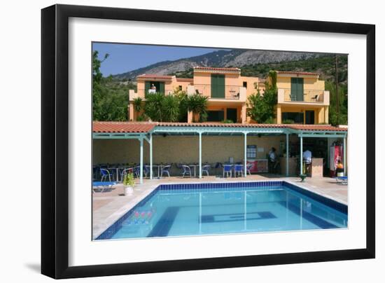 Holiday Apartments and Swimming Pool, Lourdas, Kefalonia, Greece-Peter Thompson-Framed Photographic Print