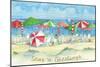 Holiday Beach Watercolor-Paul Brent-Mounted Art Print