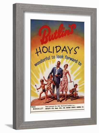 Holiday Butlins, UK, 1950-null-Framed Giclee Print