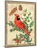 Holiday Cardinal-Julie Paton-Mounted Art Print