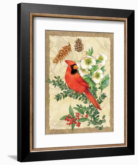 Holiday Cardinal-Julie Paton-Framed Art Print