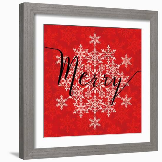 Holiday Charms I Red-Veronique Charron-Framed Art Print