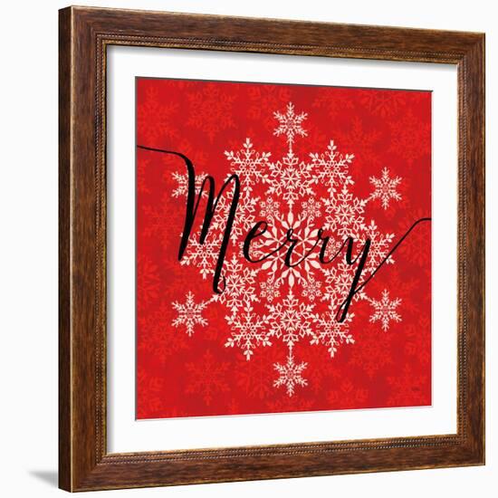 Holiday Charms I Red-Veronique Charron-Framed Art Print