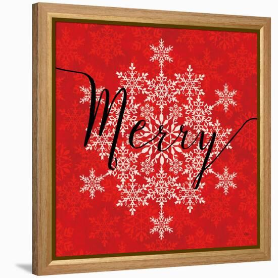 Holiday Charms I Red-Veronique Charron-Framed Stretched Canvas