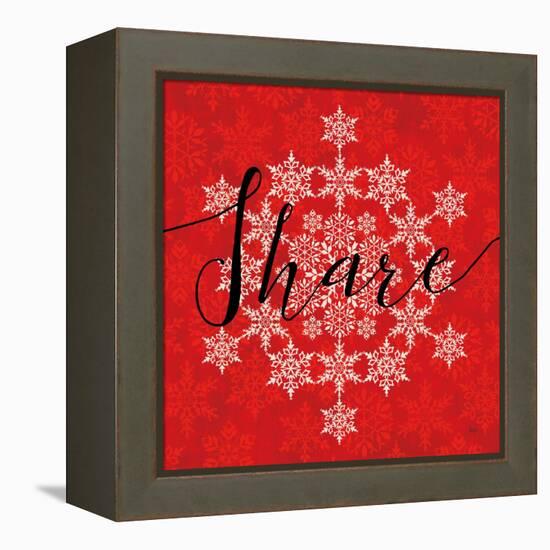 Holiday Charms II Red-Veronique Charron-Framed Stretched Canvas