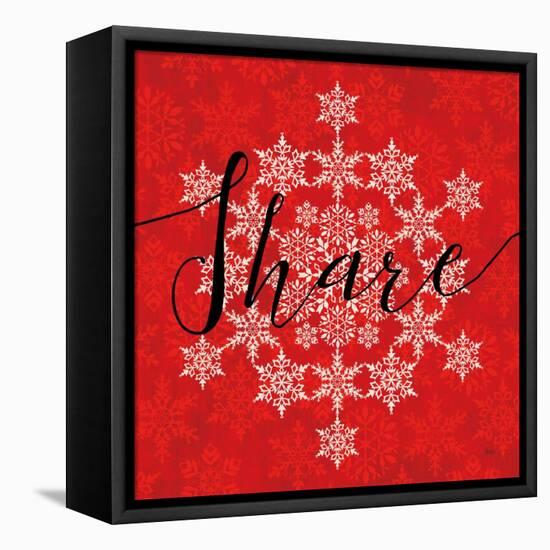 Holiday Charms II Red-Veronique Charron-Framed Stretched Canvas