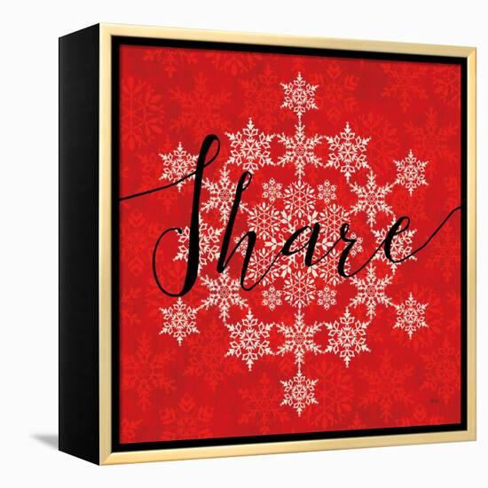 Holiday Charms II Red-Veronique Charron-Framed Stretched Canvas