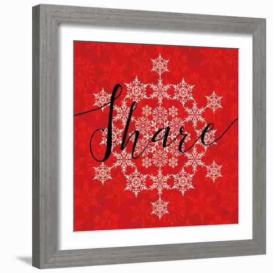 Holiday Charms II Red-Veronique Charron-Framed Art Print