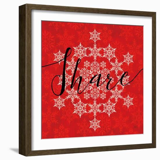 Holiday Charms II Red-Veronique Charron-Framed Art Print