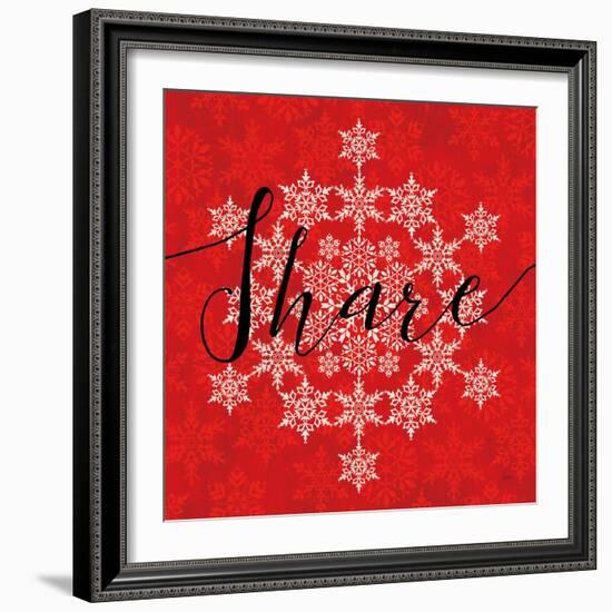 Holiday Charms II Red-Veronique Charron-Framed Art Print