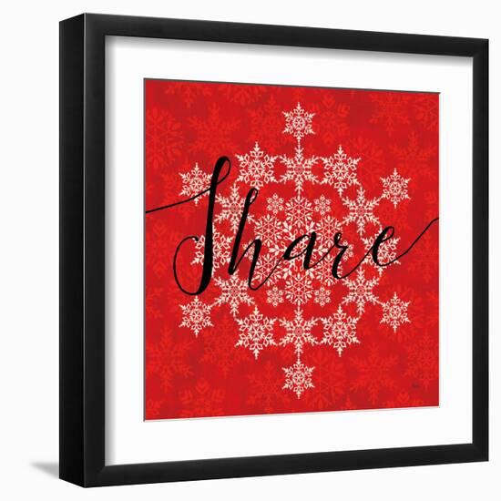 Holiday Charms II Red-Veronique Charron-Framed Art Print