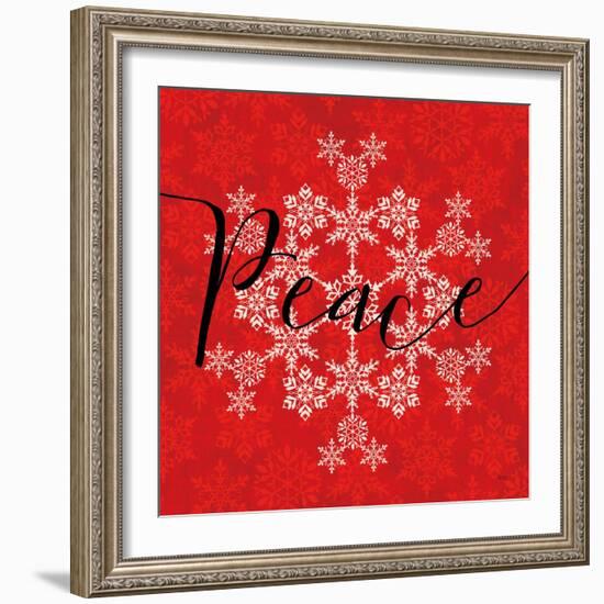 Holiday Charms III Red-Veronique Charron-Framed Art Print