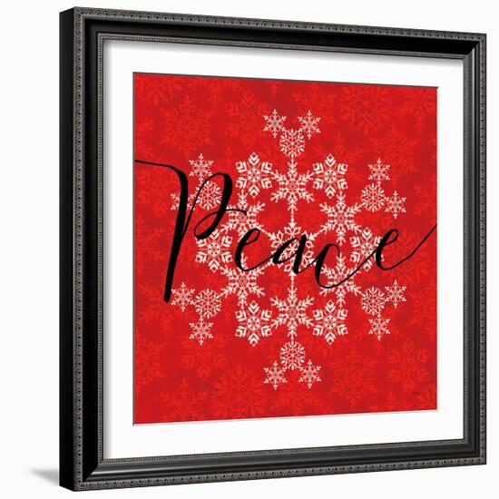 Holiday Charms III Red-Veronique Charron-Framed Art Print