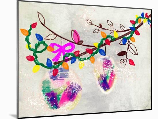 Holiday Cheer - Christmas Light Ornaments-Stella Chang-Mounted Art Print