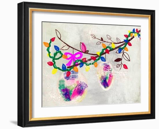 Holiday Cheer - Christmas Light Ornaments-Stella Chang-Framed Art Print