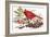 Holiday Christmas Cardinal, Beatrice Litzinger Collection-null-Framed Art Print