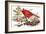 Holiday Christmas Cardinal, Beatrice Litzinger Collection-null-Framed Art Print