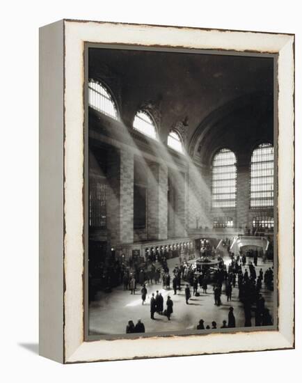 Holiday Crowd at Grand Central Terminal, New York City, c.1920-American Photographer-Framed Premier Image Canvas