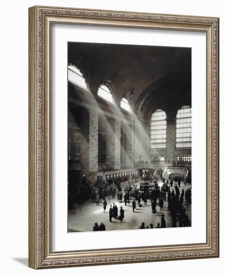 Holiday Crowd at Grand Central Terminal, New York City, c.1920-American Photographer-Framed Photographic Print