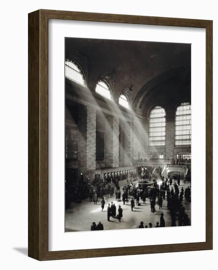 Holiday Crowd at Grand Central Terminal, New York City, c.1920-American Photographer-Framed Photographic Print