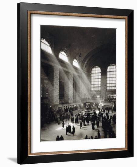 Holiday Crowd at Grand Central Terminal, New York City, c.1920-American Photographer-Framed Photographic Print