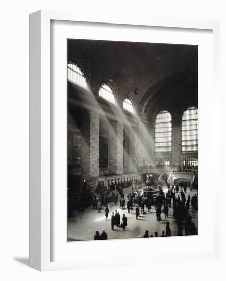 Holiday Crowd at Grand Central Terminal, New York City, c.1920-American Photographer-Framed Photographic Print