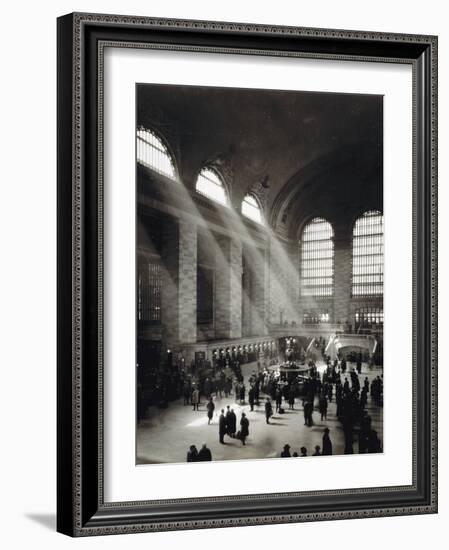 Holiday Crowd at Grand Central Terminal, New York City, c.1920-American Photographer-Framed Photographic Print