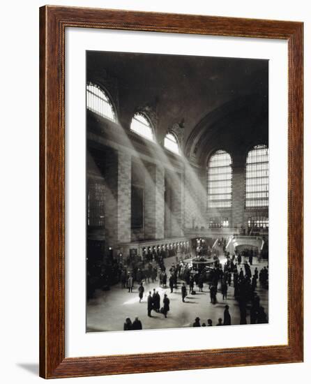 Holiday Crowd at Grand Central Terminal, New York City, c.1920-American Photographer-Framed Photographic Print