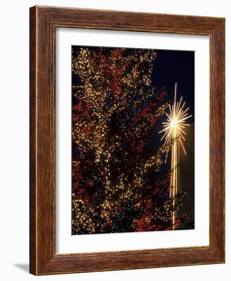 Holiday Decorations at Westlake Center, Seattle, Washington, USA-Jamie & Judy Wild-Framed Photographic Print