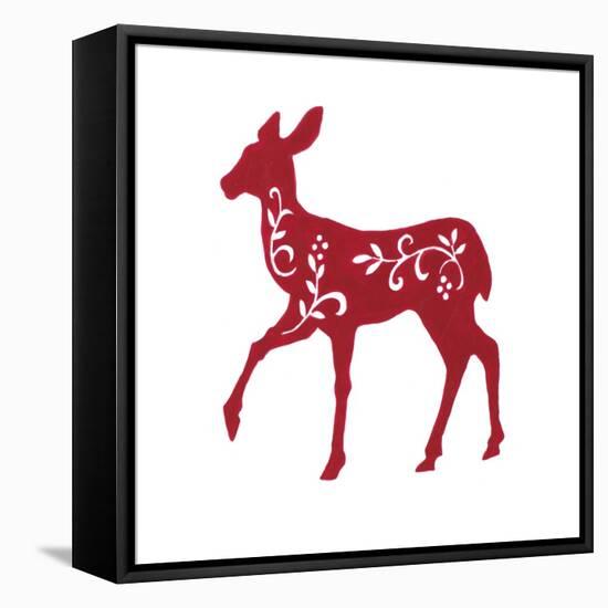 Holiday Deer I-Janice Gaynor-Framed Stretched Canvas