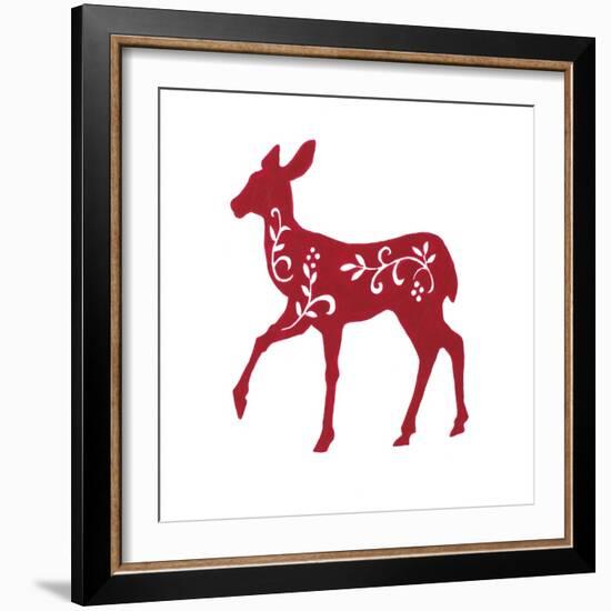 Holiday Deer I-Janice Gaynor-Framed Art Print