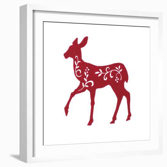 Holiday Deer I-Janice Gaynor-Framed Art Print