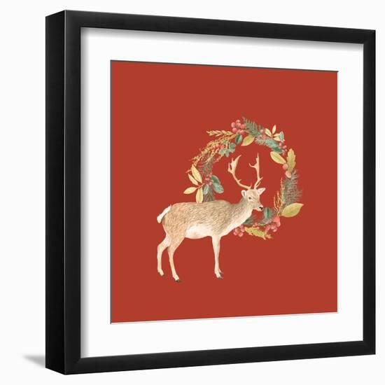 Holiday Deer-Stacy Hsu-Framed Art Print