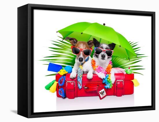 Holiday Dogs-Javier Brosch-Framed Premier Image Canvas